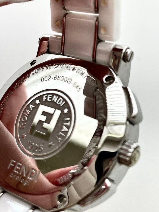 Fendi White Ceramic Chronograph Swiss Made Watch F662140 38mm main image 10